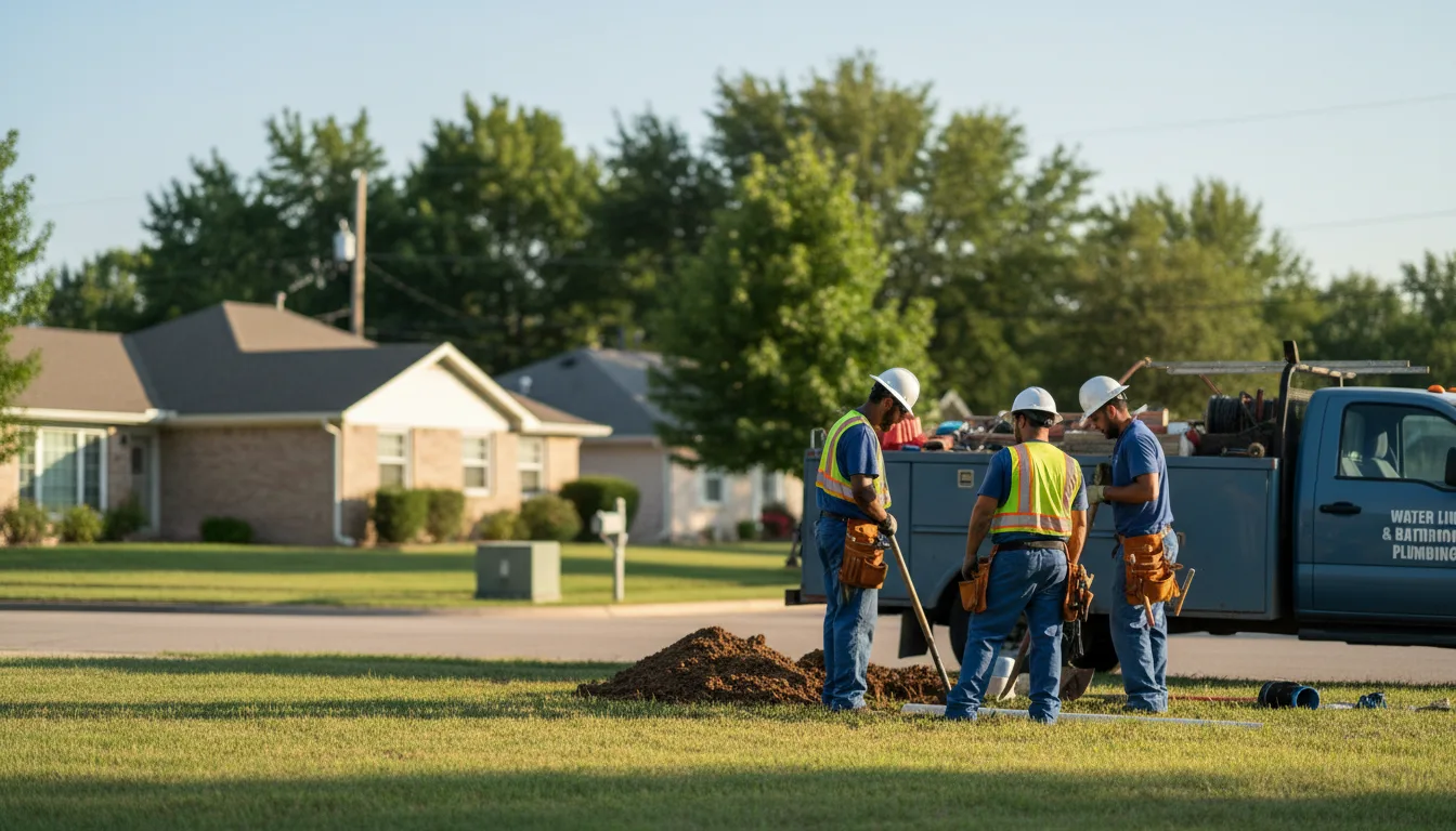Residential water line and bathroom plumbing service in Marysville, KS